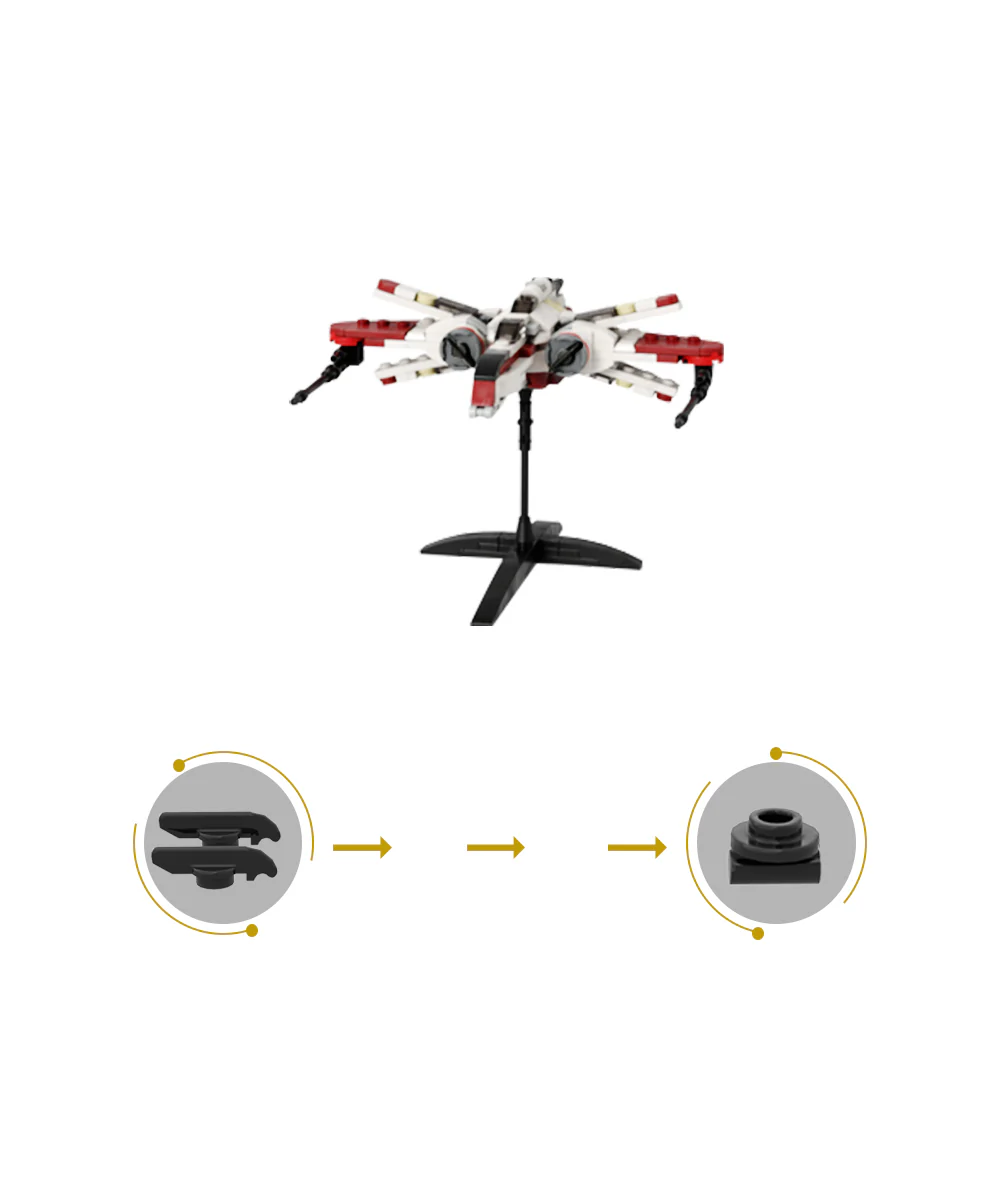 GOBRICKS MOC 129749 Mini Size ARC-170 starfighter - YWOBB