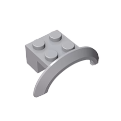 GOBRICKS GDS-1319 Mudguard 4 x 2 1/2 x 1 with Arch Round - YWOBB