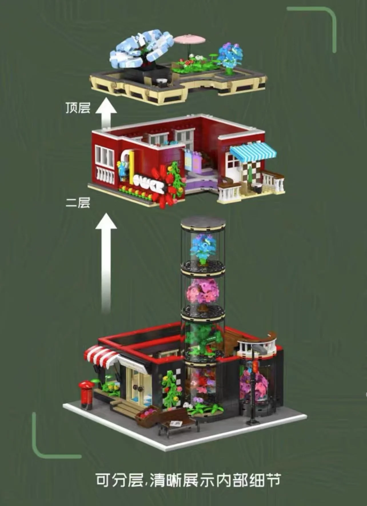 Mould King 16056 Flower Shop - YWOBB