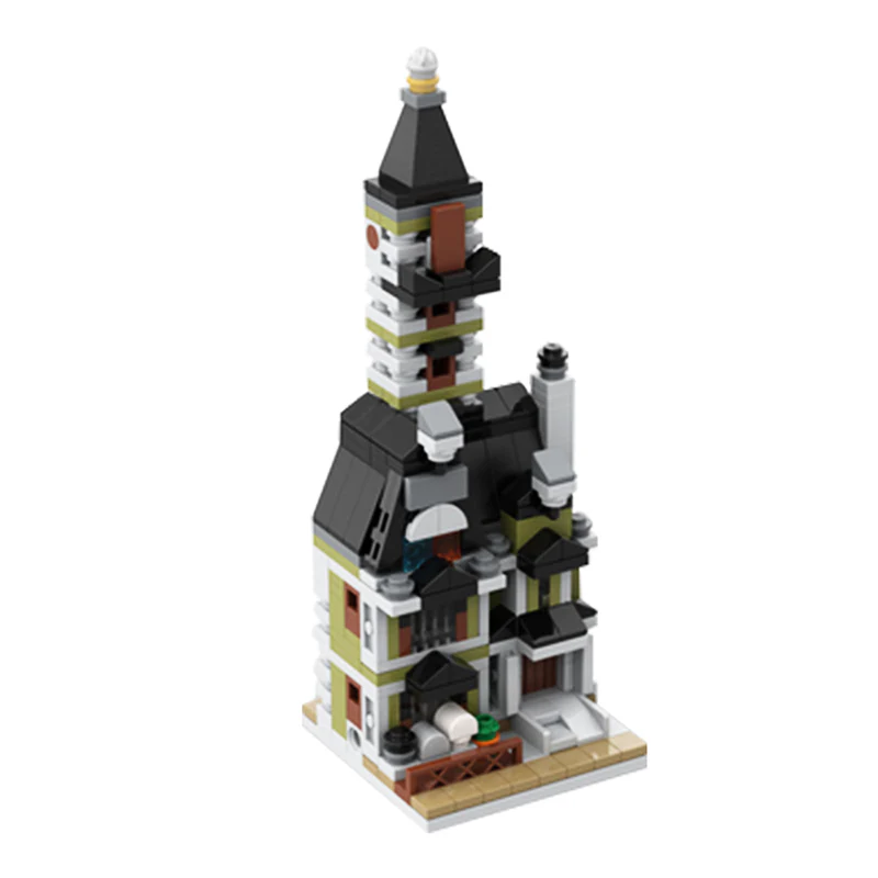 GOBRICKS MOC 107172 Mini Modular 10273 Haunted House - YWOBB