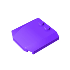 GOBRICKS GDS-1266 Wedge 4 x 4 x 2/3 Triple Curved - YWOBB