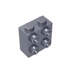 GOBRICKS GDS-1117 Modified 1 x 2 x 1 2/3 with Studs on Side - YWOBB