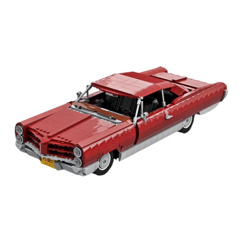GOBRICKS MOC 159333 Pontiac Bonneville 1966 Dark Red - YWOBB