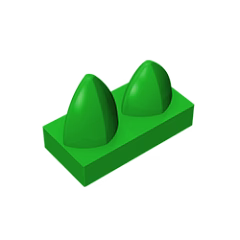 GOBRICKS GDS-1271 Modified 1 x 2 with 2 Teeth Vertical - YWOBB