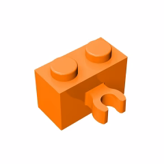 GOBRICKS GDS-651 Modified 1 x 2 with Open O Clip Thick - YWOBB