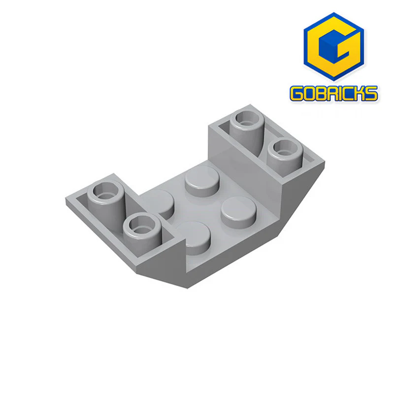 GOBRICKS GDS-683 Inverted 45 4 x 2 Double with 2 x 2 Cutout - YWOBB