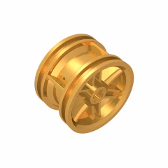 GOBRICKS GDS-1231 Wheel 30.4mm D. x 20mm with No Pin Holes and Reinforced Rim - YWOBB