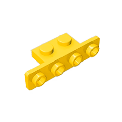 GOBRICKS GDS-638 Bracket 1 x 2 - 1 x 4 with Rounded Corners - YWOBB