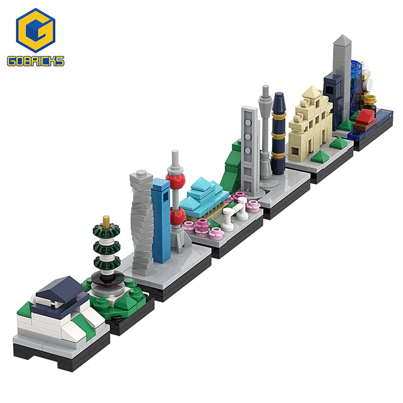 GOBRICKS MOC A0162Y02 China Skyline B - YWOBB