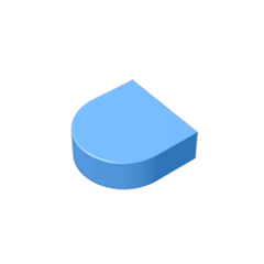 GOBRICKS GDS-1292 Round 1 x 1 Half Circle Extended - YWOBB