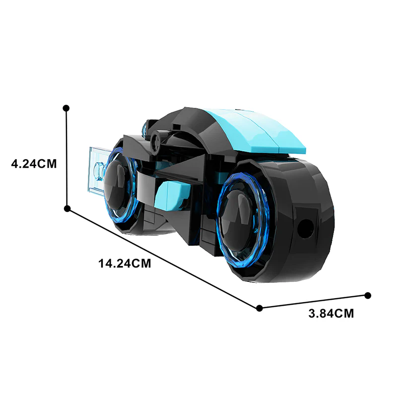 GOBRICKS MOC A0579Y02 Tron - blue - YWOBB