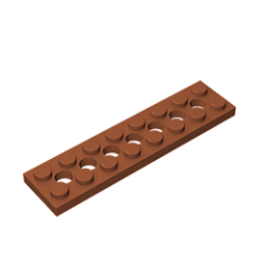 GOBRICKS GDS-699  Plate 2 x 8 with 7 Holes - YWOBB