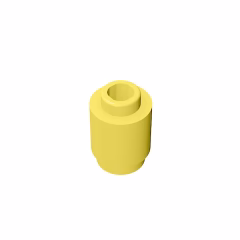 GOBRICKS GDS-605 Brick  Round 1 x 1 Open Stud - YWOBB