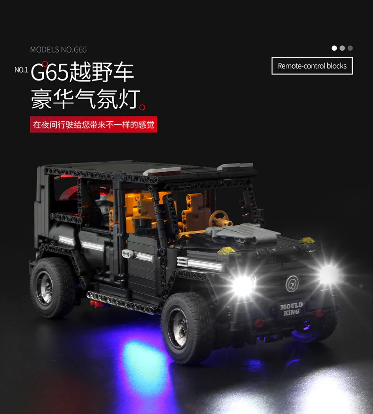 Mould King 13070 RC 1:10 Benz G65 with LED light kits - YWOBB