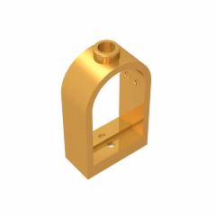 GOBRICKS GDS-872 Window 1 x 2 x 2 2/3 with Rounded Top - YWOBB