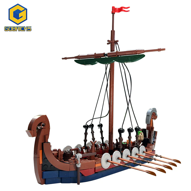GOBRICKS MOC 58275 Viking Longship - YWOBB