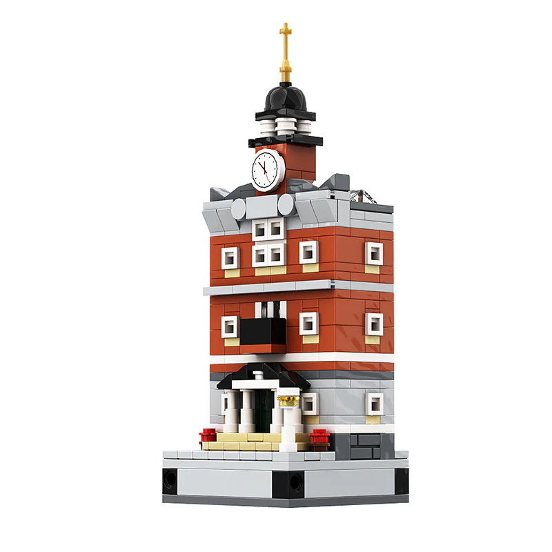 GOBRICKS MOC 145902 Microscale Town Hall 8x8 - YWOBB