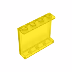 GOBRICKS GDS-751 Panel 1 x 4 x 3 with Side Supports - Hollow Studs - YWOBB