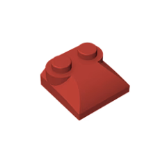 GOBRICKS GDS-800  Curved 2 x 2 x 2/3 with Two Studs and Curved Sides - YWOBB