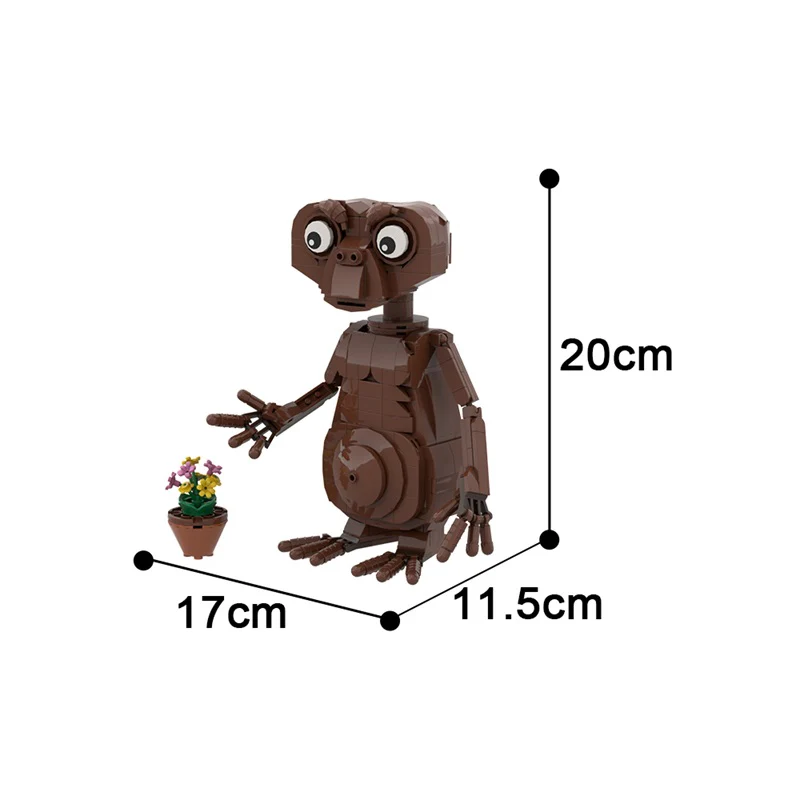 GOBRICKS MOC A1294 ET Alien - YWOBB