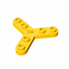GOBRICKS GDS-983 Plate Rotor 3 Blade with Smooth Ends and 6 Studs - YWOBB