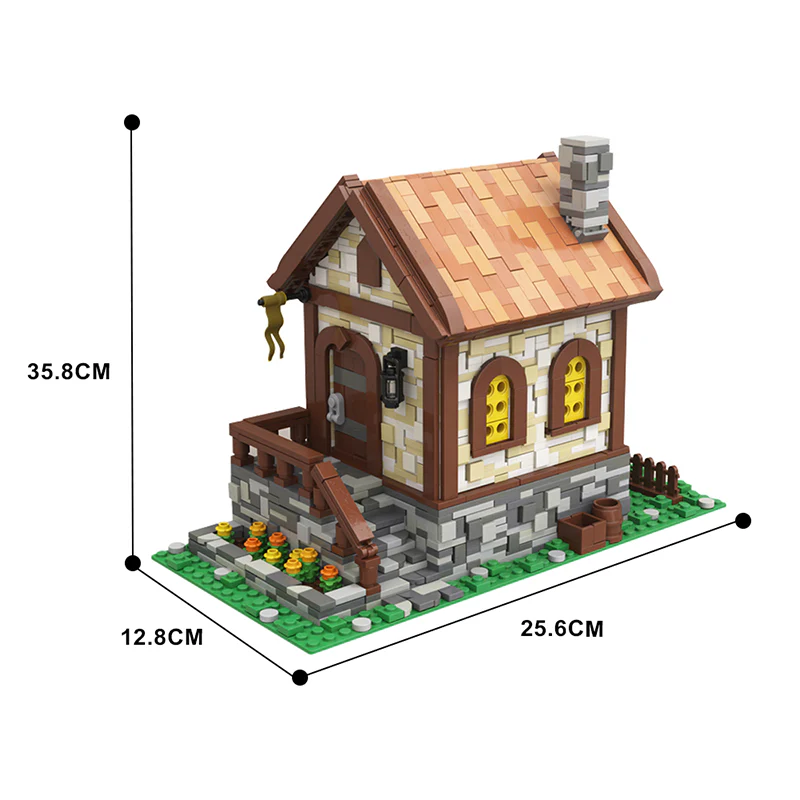 GOBRICKS MOC 113221 Medieval Hut - YWOBB