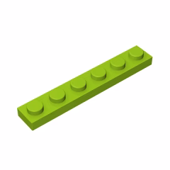 GOBRICKS GDS-505 Plate 1 x 6 - YWOBB