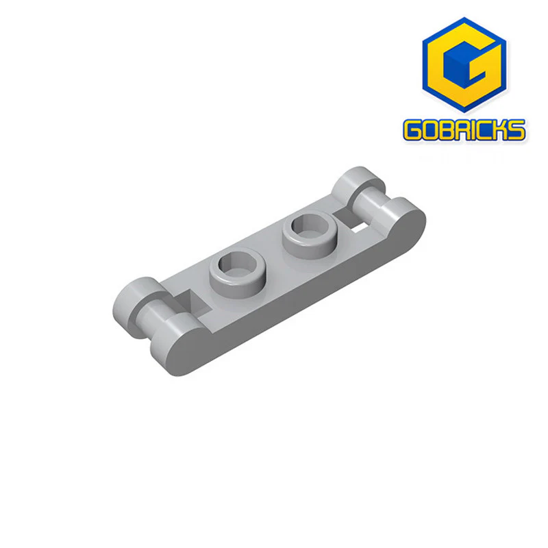 GOBRICKS GDS-734  Modified 1 x 2 with Bar Handles on Ends - Closed Ends - YWOBB