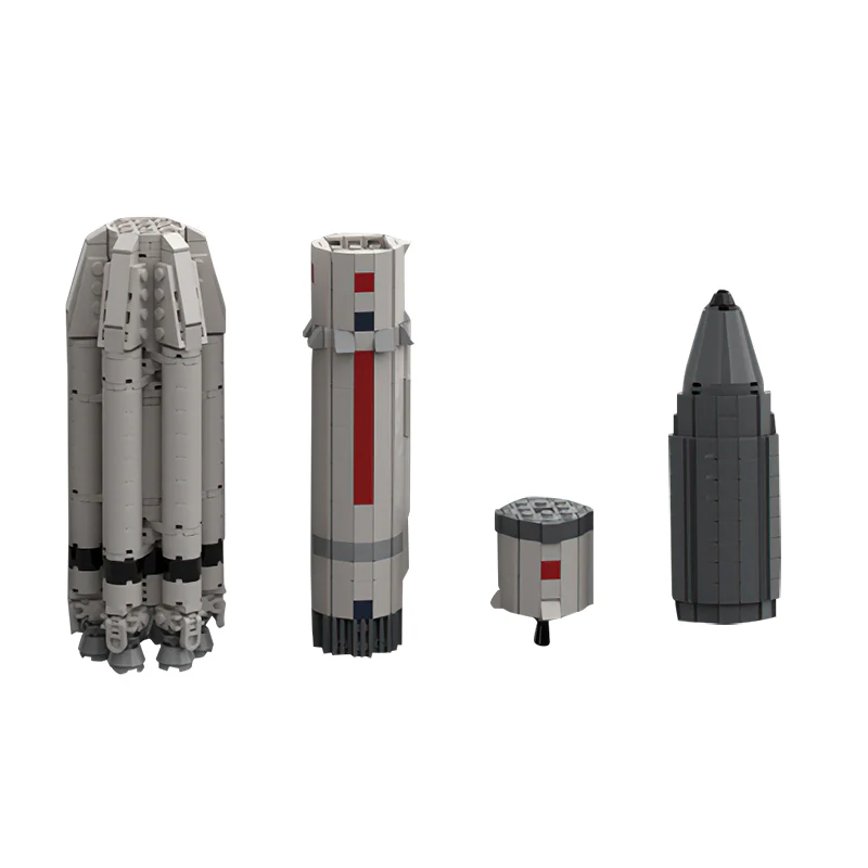 GOBRICKS MOC 39838 Proton M (1:110 Saturn V scale) - YWOBB