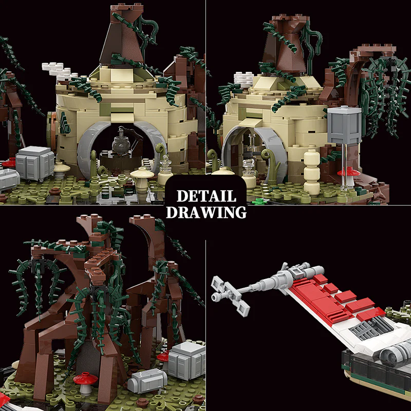 GOBRICKS MOC 19522 Dagobah playset - YWOBB