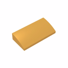 GOBRICKS GDS-859  Curved 2 x 4 x 2/3 with Bottom Tubes - YWOBB