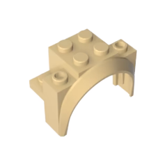 GOBRICKS GDS-2021 Vehicle Mudguard 4 x 2 1/2 x 2 1/3 with Arch Round - YWOBB