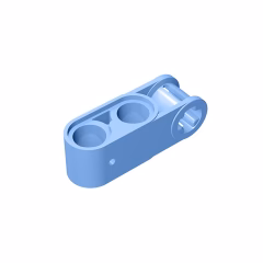 GOBRICKS GDS-936 Axle and Pin Connector Perpendicular 3L with 2 Pin Holes - YWOBB
