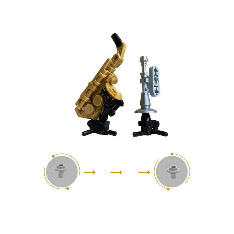 GOBRICKS MOC 128041 Saxophone and Trumpet - YWOBB