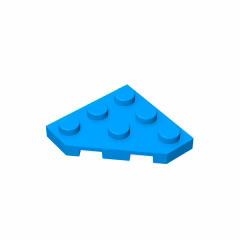 GOBRICKS GDS-556  Plate 3 x 3 Cut Corner - YWOBB