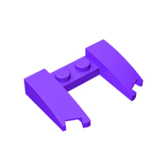 GOBRICKS GDS-1265 Wedge 3 x 4 x 2/3 Curved with Cutout - YWOBB