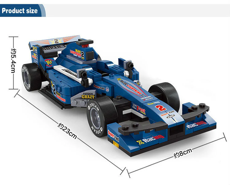 SLUBAN M38-B0353 The F1 Blue Racing Car - YWOBB