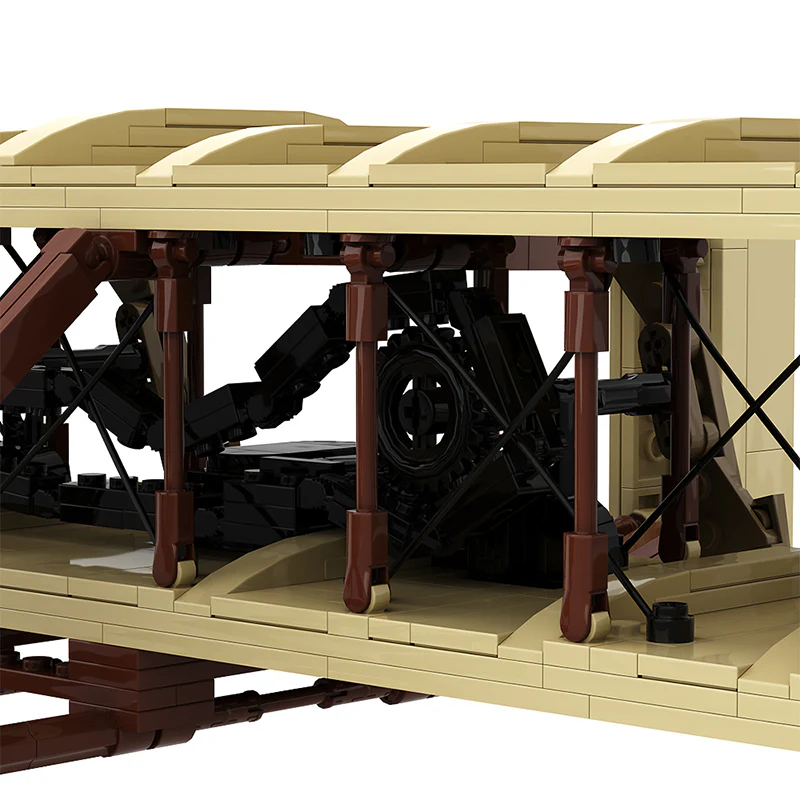 GOBRICKS MOC A0979 wright plane - YWOBB
