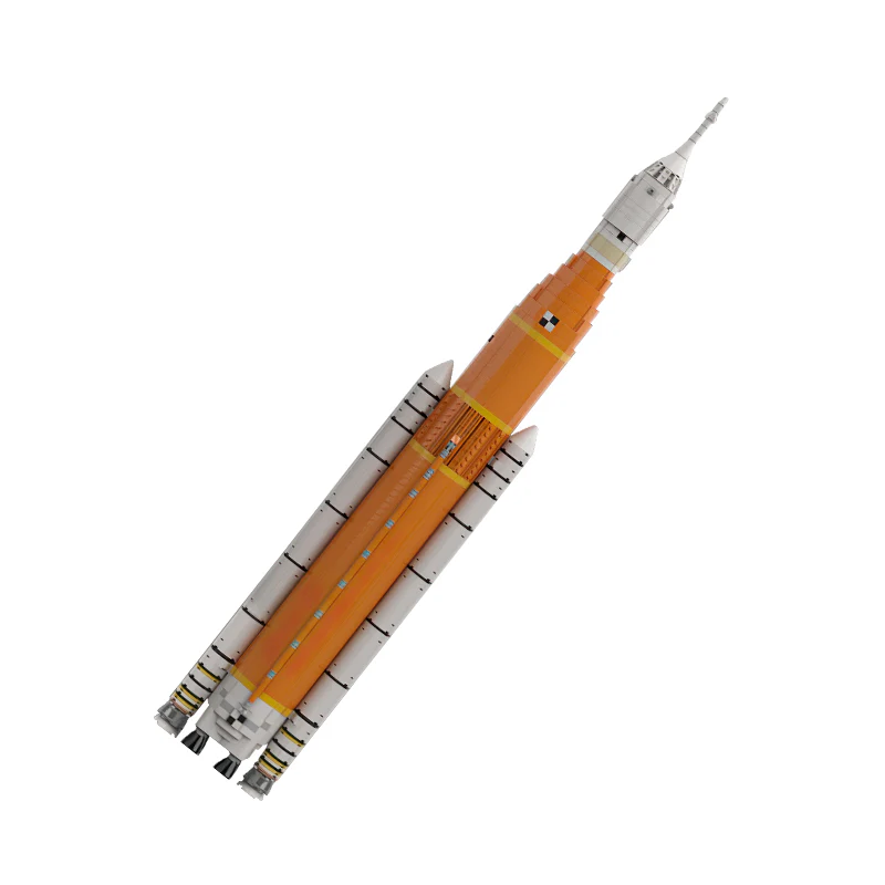 GOBRICKS MOC 28893 NASA Space Launch System Artemis SLS Block 1 (1:110 Saturn V scale) - YWOBB