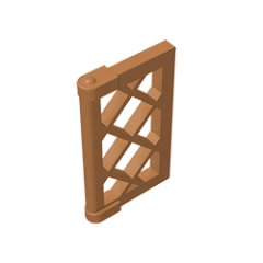 GOBRICKS GDS-790 Pane for Window 1 x 2 x 3 Lattice with Thick Corner Tabs - YWOBB