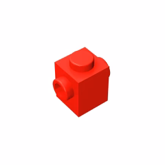 GOBRICKS GDS-649 Modified 1 x 1 with Studs on 2 Sides, Opposite - YWOBB