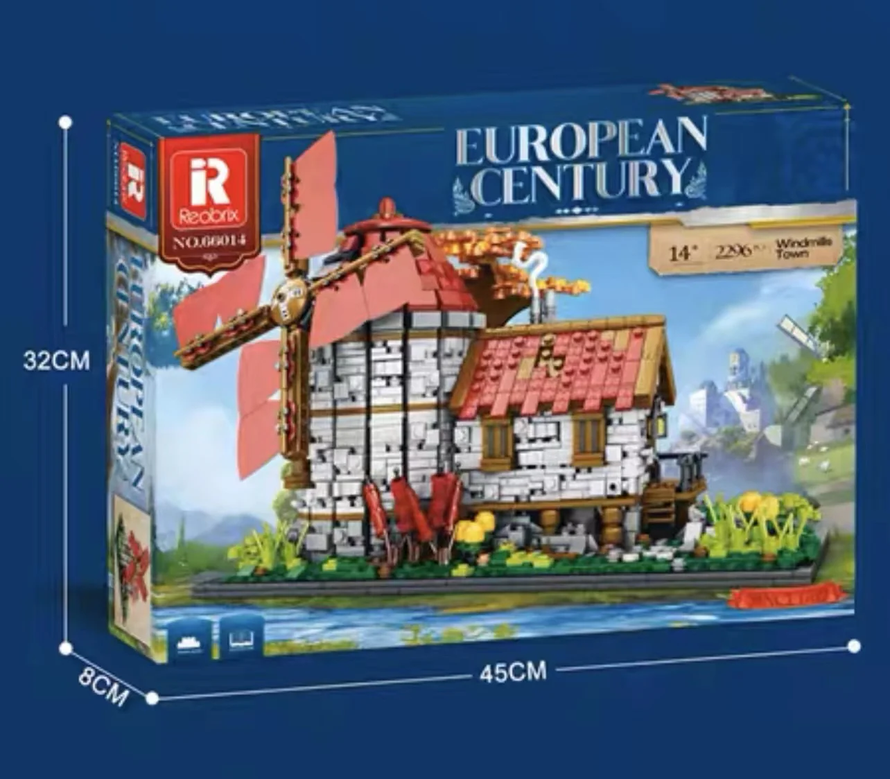 Reobrix 66014 European Century Windmills Town - YWOBB