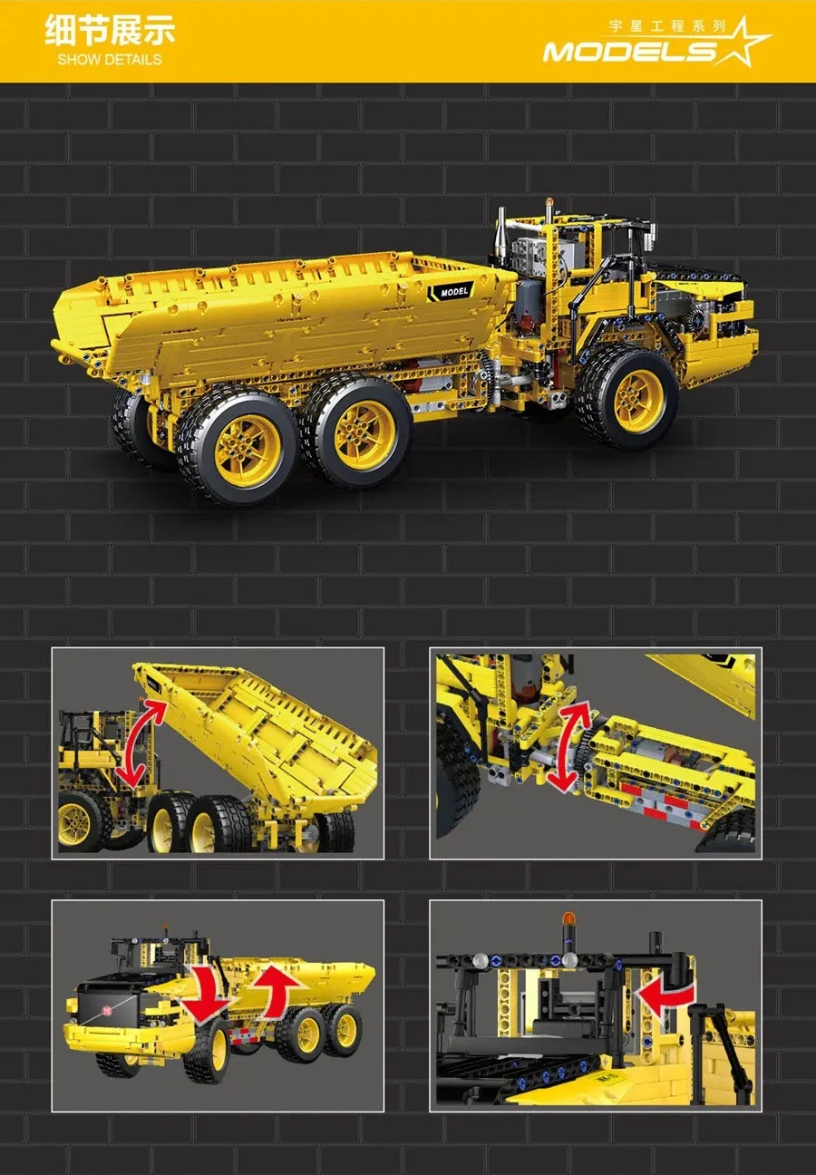 Mould King 17010 RC Engineering Series Dump Truck - YWOBB