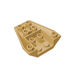 GOBRICKS GDS-1124 Wedge 4 x 4 Triple Inverted with Connections between 2 Studs - YWOBB