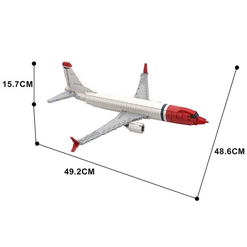 GOBRICKS MOC 130230 Boeing 737 - Norwegian Air Shuttle - YWOBB