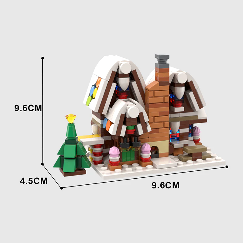 GOBRICKS MOC 113279 Mini 10267 Gingerbread House - YWOBB