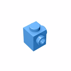 GOBRICKS GDS-1046 Modified 1 x 1 with Studs on 2 Sides, Adjacent - YWOBB