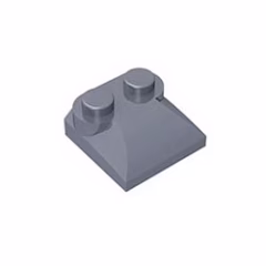 GOBRICKS GDS-800  Curved 2 x 2 x 2/3 with Two Studs and Curved Sides - YWOBB