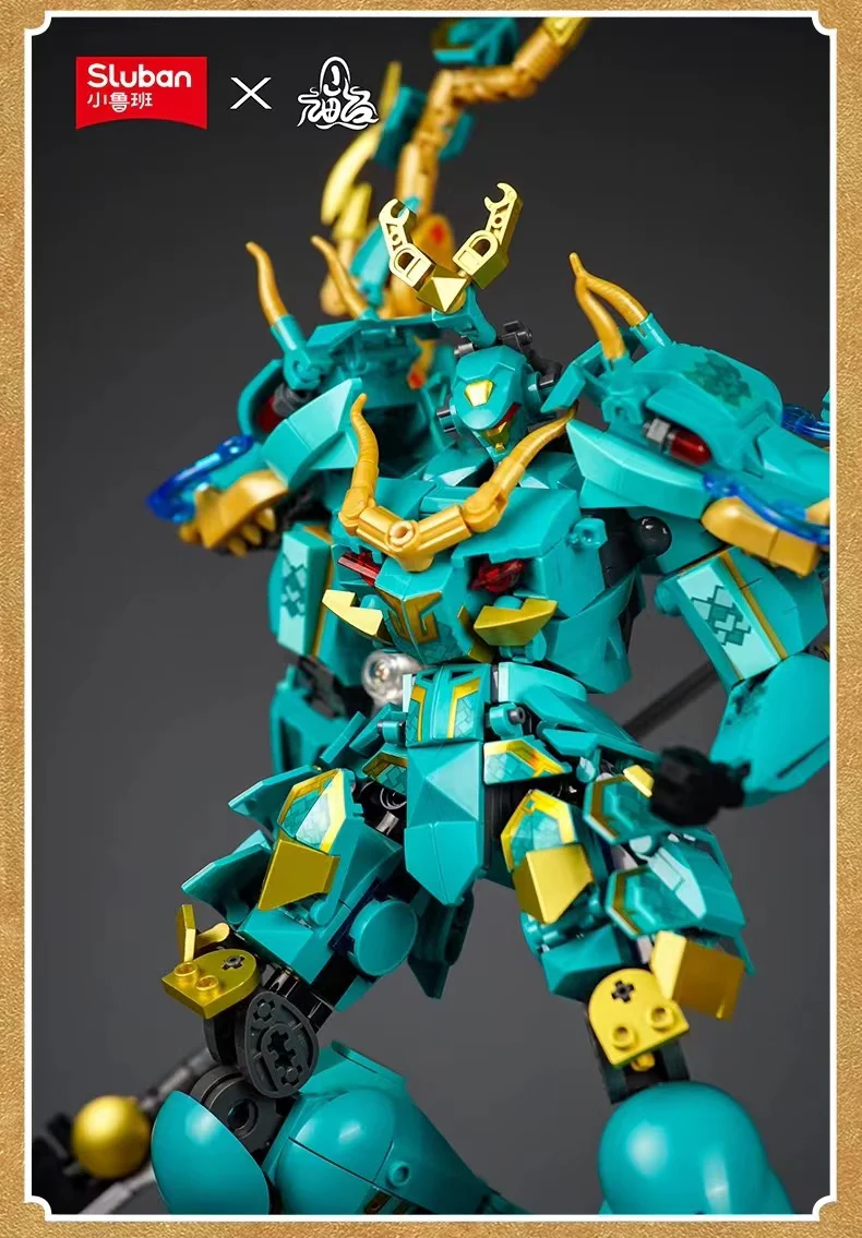 SLUBAN M38-B1235 Classic of Mountains and Seas Mecha Blue Dragon - YWOBB