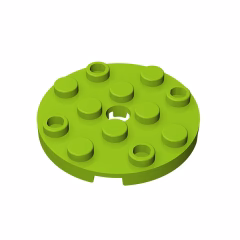 GOBRICKS GDS-841 Round 4 x 4 with Hole - YWOBB